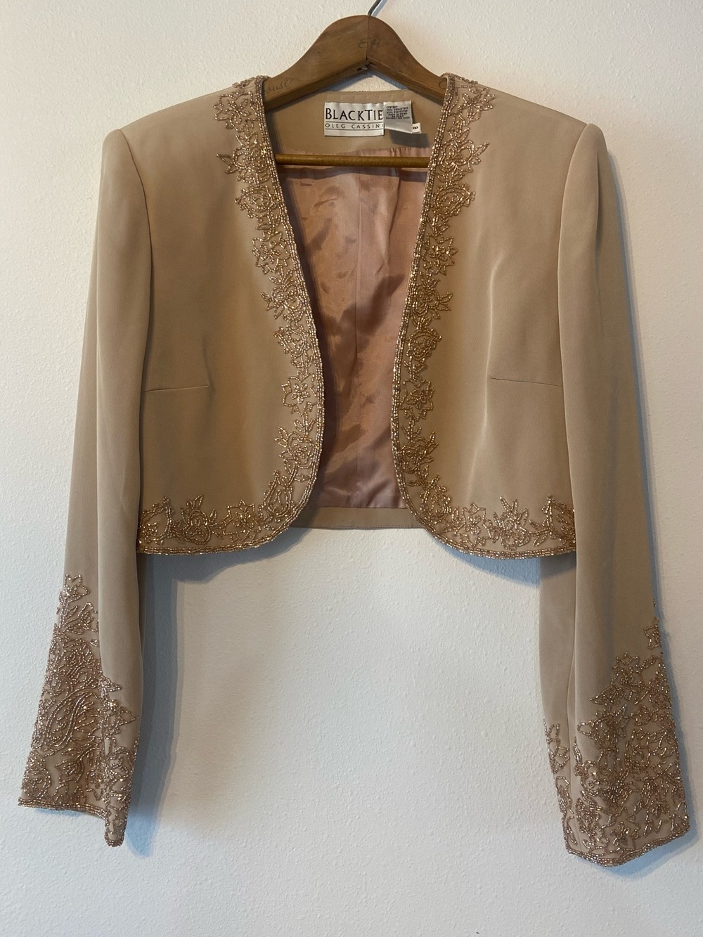 Black Tie By Oleg Cassini Vintage Bolero Jacket